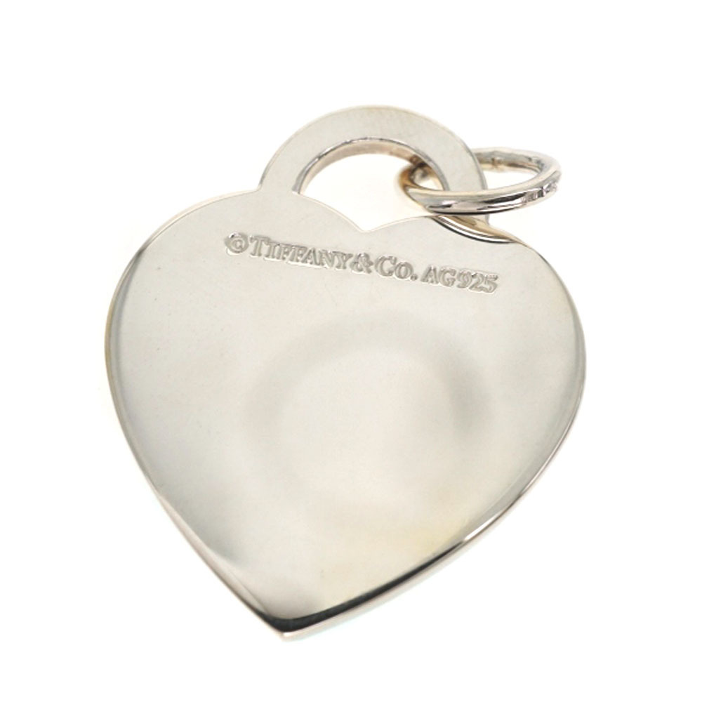 TIFFANY Co to Color Splash Heart Charm Blue Silver Kantei kyoku Hosobata